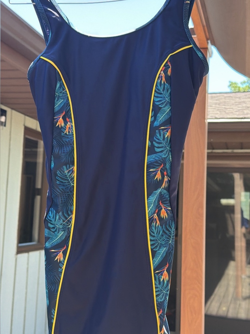 Navy One-Piece Swimsuit boyshorts modest one piece small size 4 new with tags